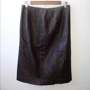 Crocodile Print Pencil Skirt, size 4